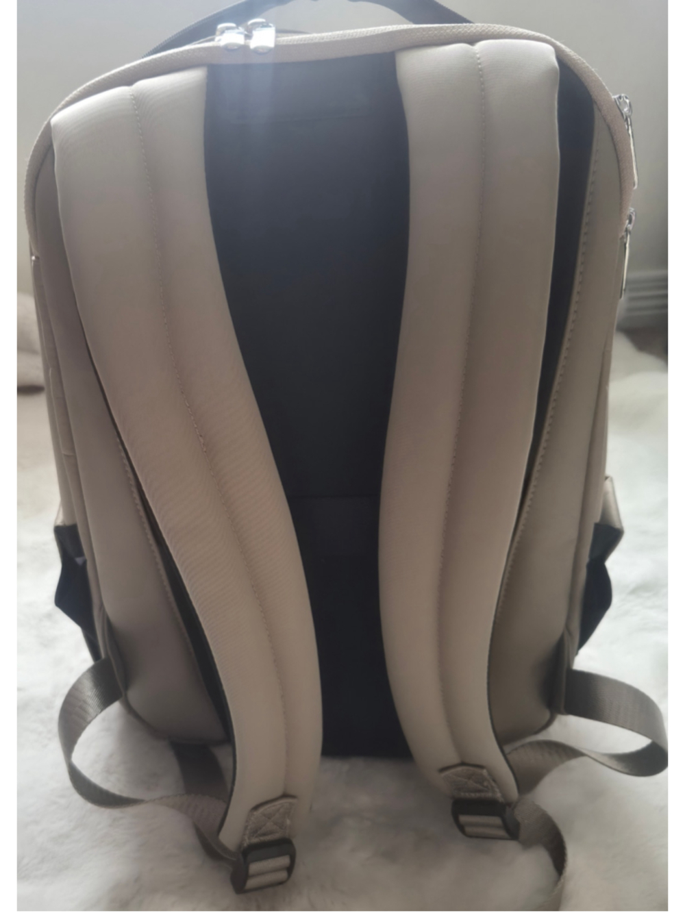 NWT Lux & Nyx Daily Origami Backpack 16" Laptop Bag Ultra Matte Champagne - Picture 3 of 15